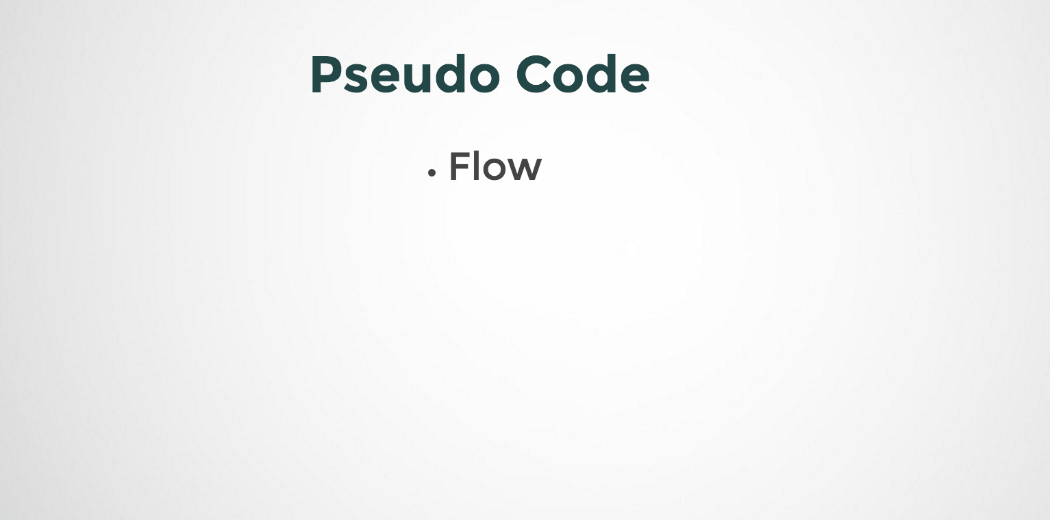 How to Flow in Pseudo Code
