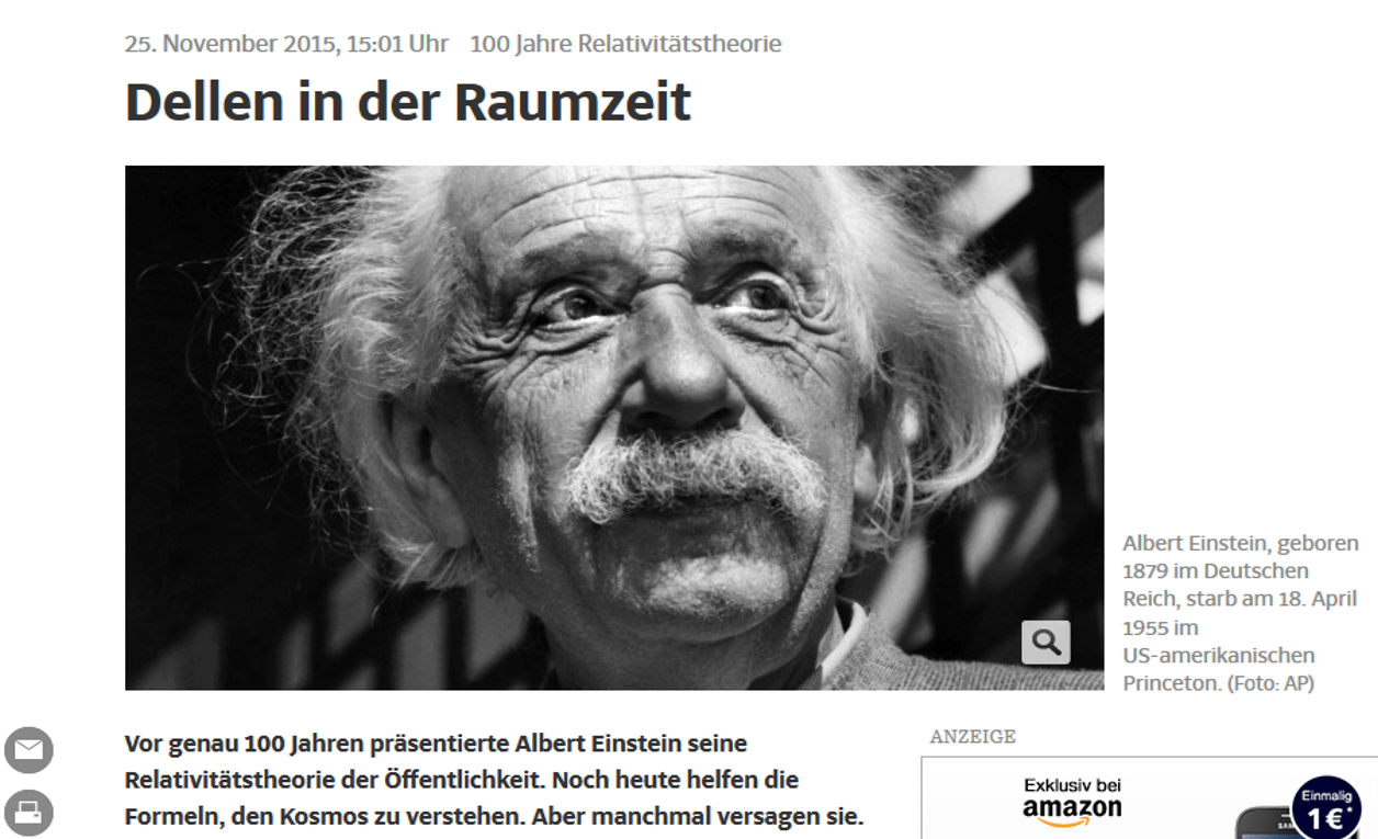 Wir schreiben das jahr 1915: Einstein-Kritiker oder Wie viele Menschen verstehen die