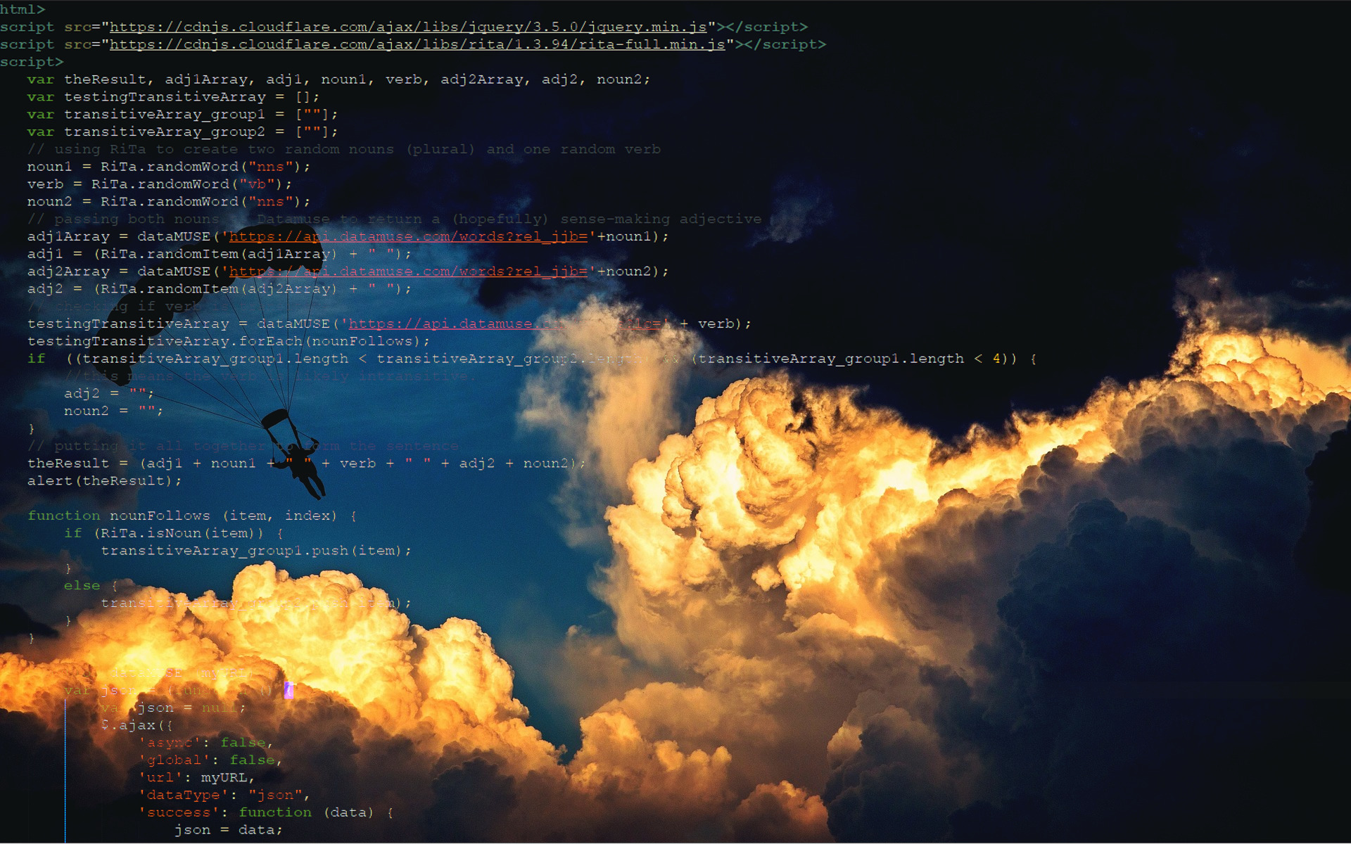 JavaScript transitive verb detector