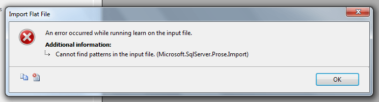 Import Flat File - error