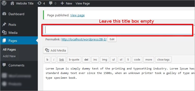 For individual posts or pages, . How To Remove Page Title In Wordpress