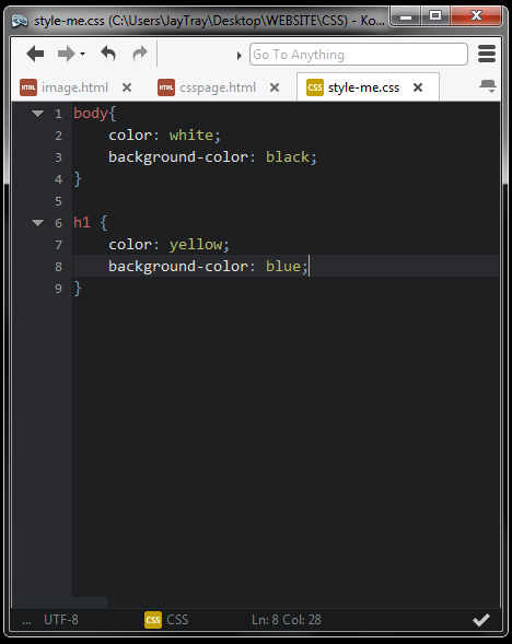 external css file