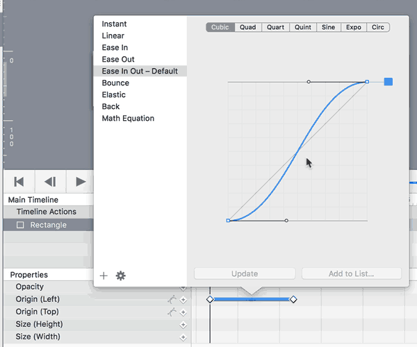 Advanced Timing Functions and Easing for  Animations with Tumult