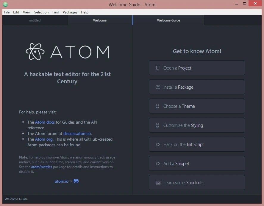 Atom The Text Editor Created By Github