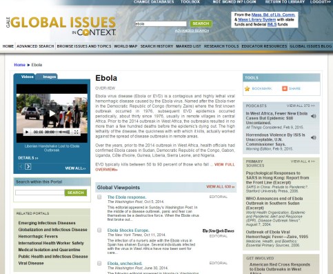 Global Issues In Context portal page
