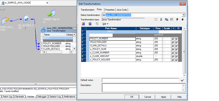Convert Columns to Dynamic Rows in Informatica Using Java