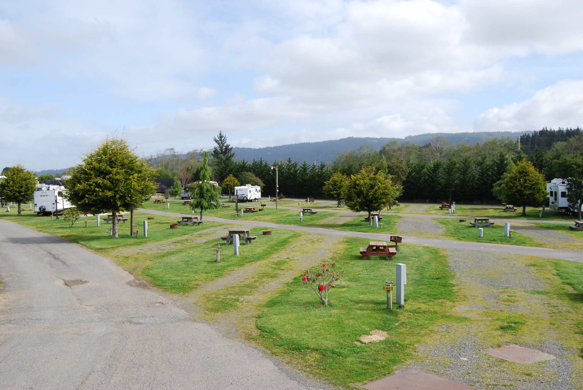 Eureka, humboldt county, california, united states. Redwood Coast Cabins and RV Resort between Eureka and Arcata