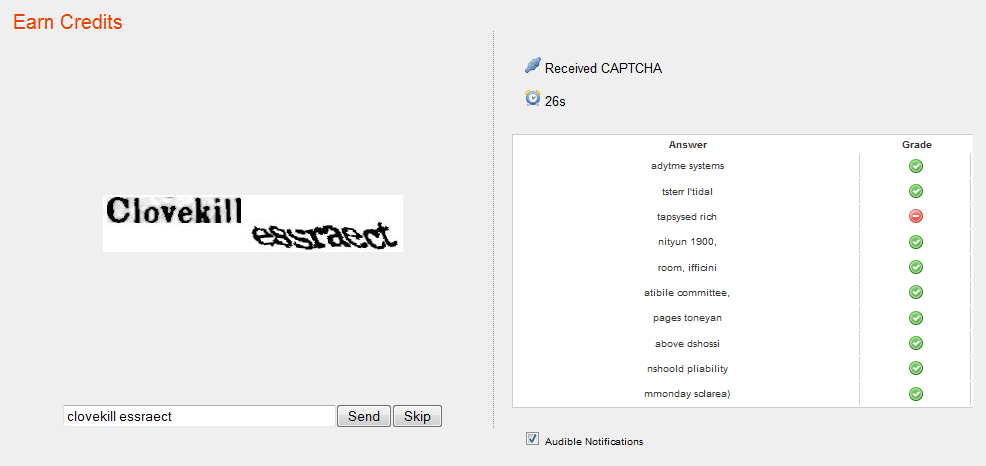 Trik bagaimana anda lebih cepat menghasilkan uang melalui kerja ngetik captcha dengan bantuan software. Ketik Captcha Bisa Dapet Dollar Bn Productions