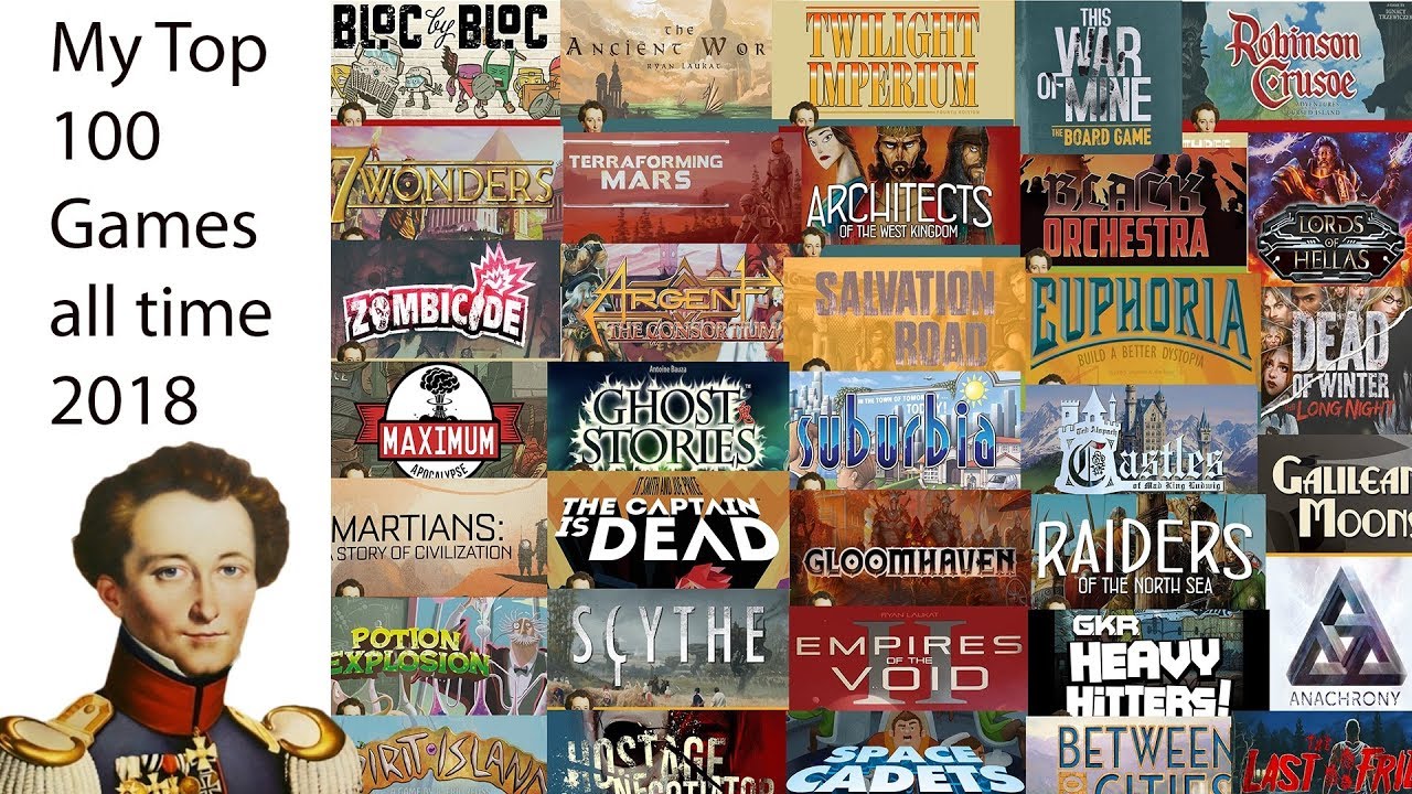 The top 100 games of all time Boardgame Stories
