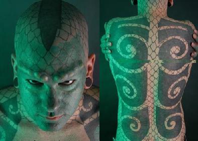 Watch out for Crawling Tattoos of the 'Lizard Man' - Body Art Diary