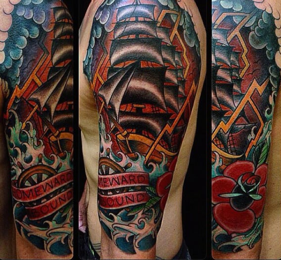 64 Lightning Tattoo Ideas With Meanings - Body Art Guru 526_x_568_jpg