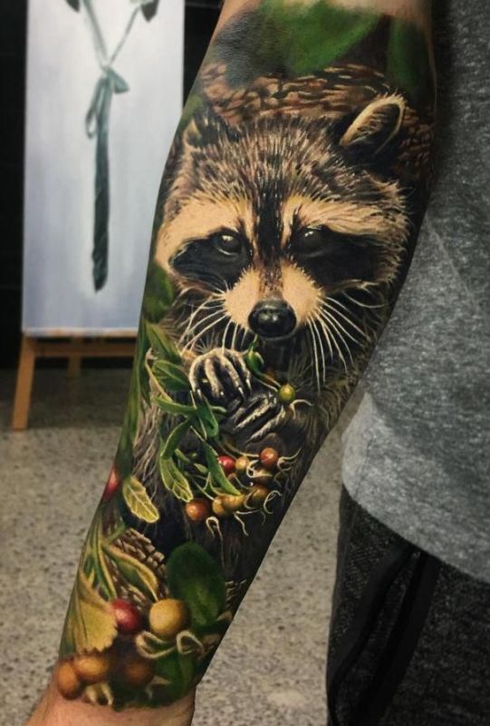 35+ Amazing Racoon Tattoos With Meanings - Body Art Guru 800_x_541_jpg