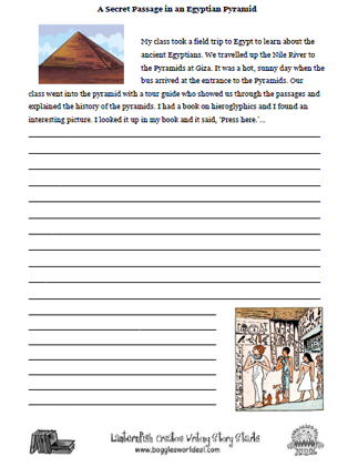 Egyptian pyramid creative writing worksheet. Egyptian Pyramid Creative Writing Worksheet