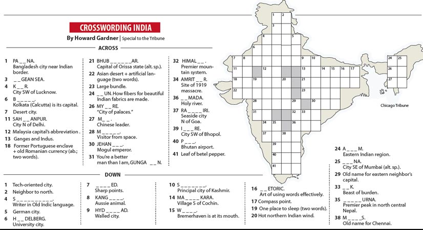 Crossword Your Way Across India BollySpace 2 0