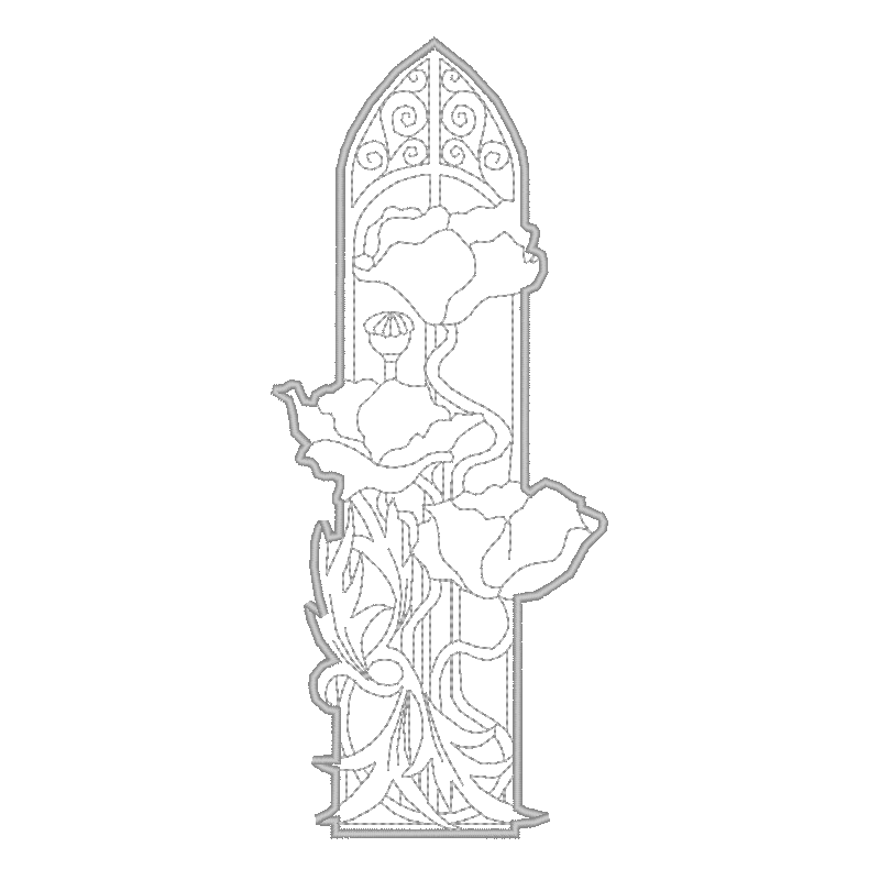Motif Broderie Machine Marque Page Art Nouveau Art Deco
