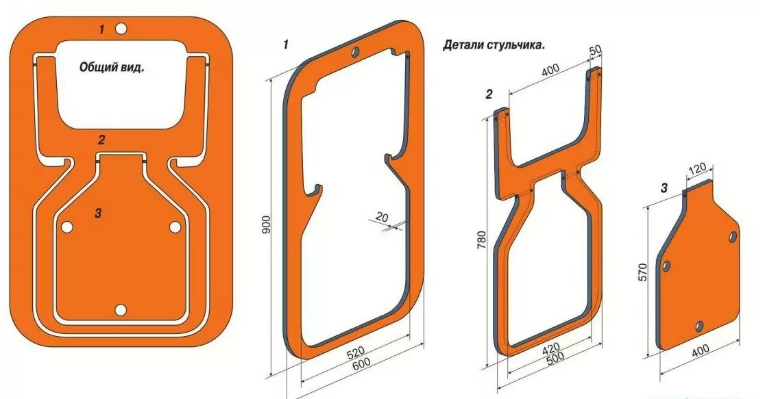 Деревянный стул для школьника своими руками. Детский стульчик своими руками: чертежи, размеры, схемы. Виды особенности стульев из фанеры