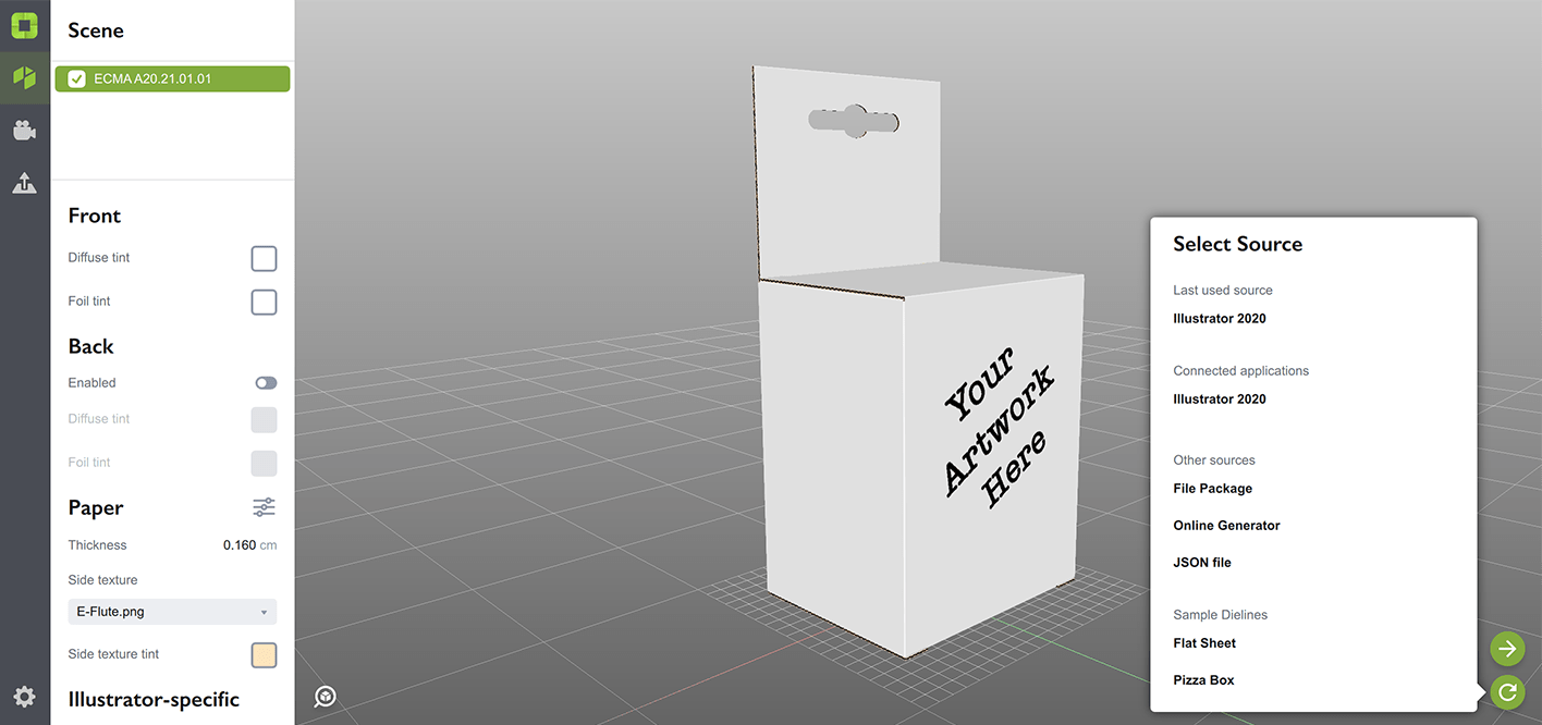 Creartive font for logo design. Origami Preview Dielines And Convert Them To 3d Models