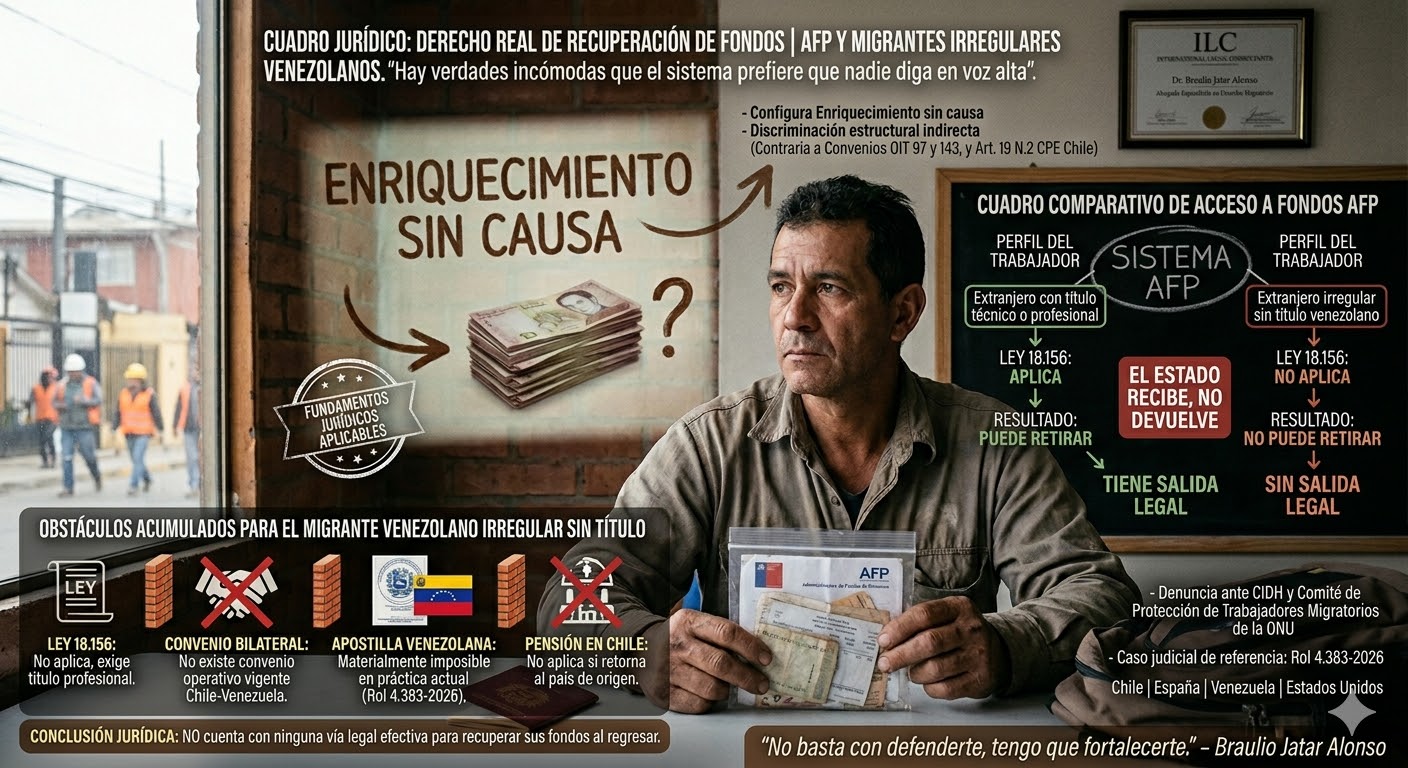 Hay verdades incomodas que el sistema prefiere que nadie diga en voz alta. Esta es una: cientos de miles de venezolanos que trabajan en Chile de forma irregular, sin título técnico ni universitario, cotizan mes a mes en la AFP tal como lo exige la ley.