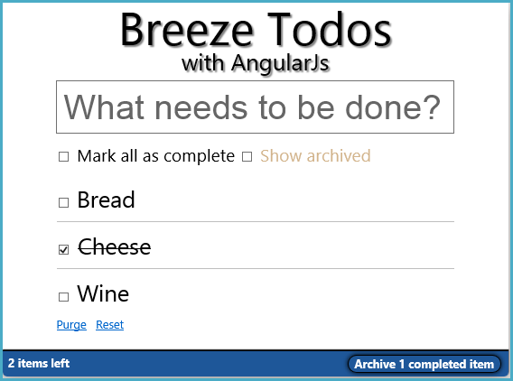 Breeze | Samples | ToDo w/ Java/Hibernate server