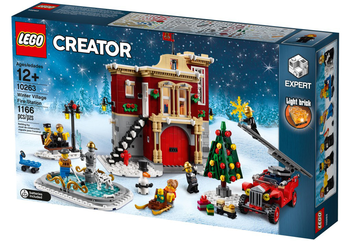 lego christmas fire station