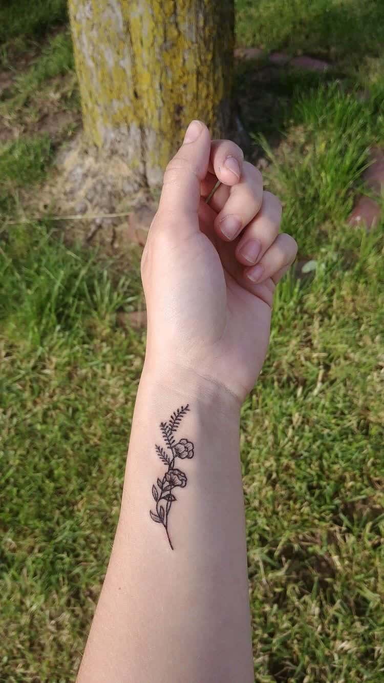 50 Small & Delicate Floral Tattoo Information & Ideas - Brighter Craft % 1333_x_750_jpg