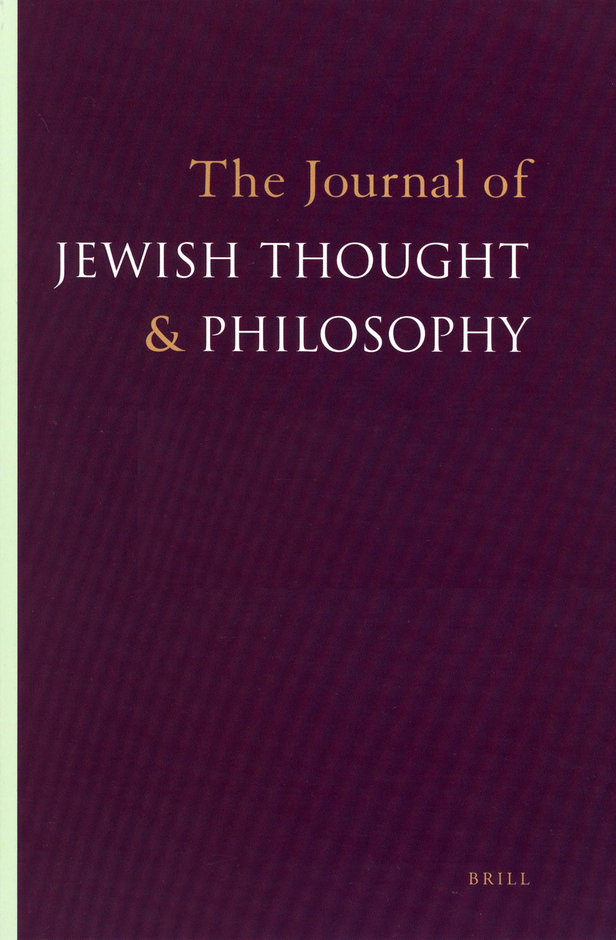 Theolatry And The Making Present Of The Nonrepresentable In The Journal Of Jewish Thought And Philosophy Volume 25 Issue 1 2017