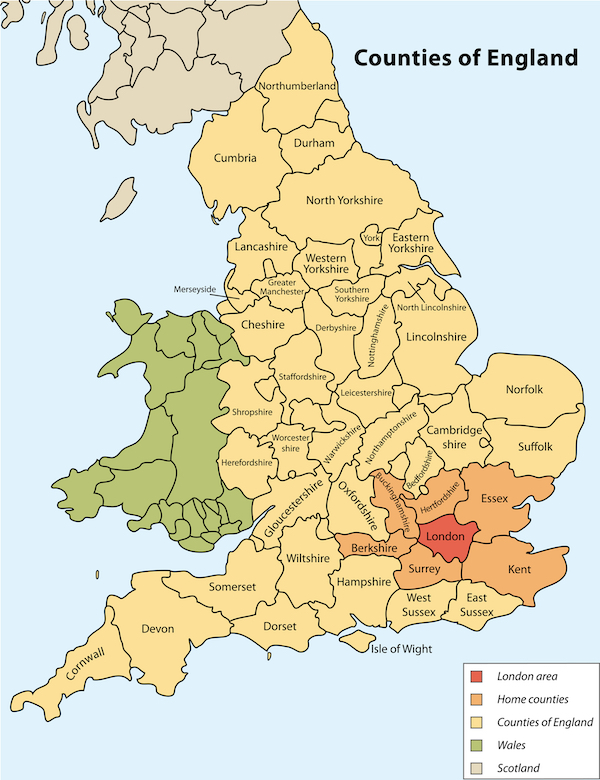 Counties Of England