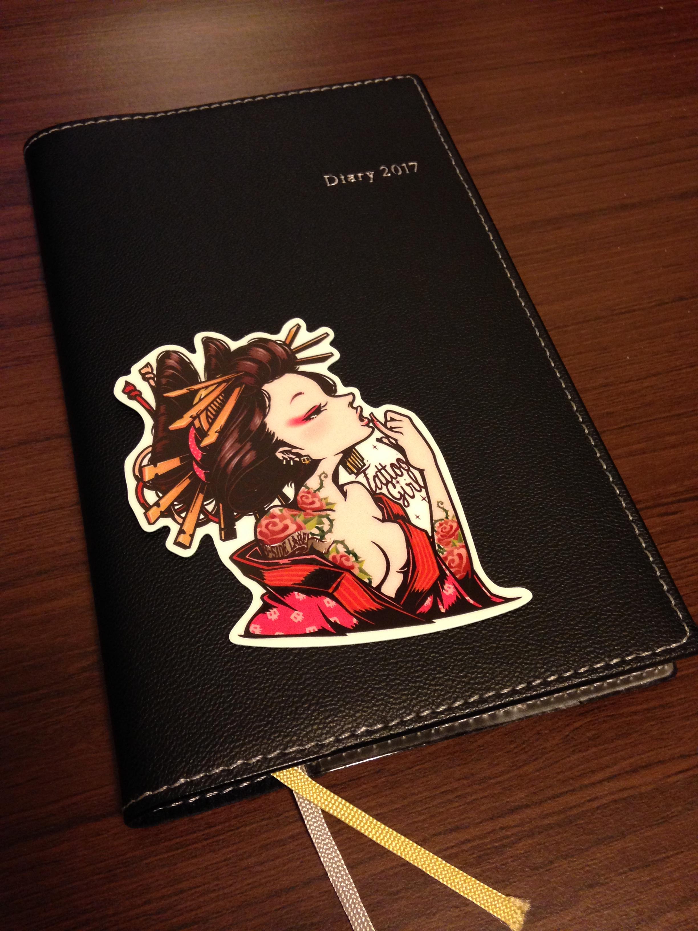 本日のおすすめステッカー 横顔花魁 B Side Label