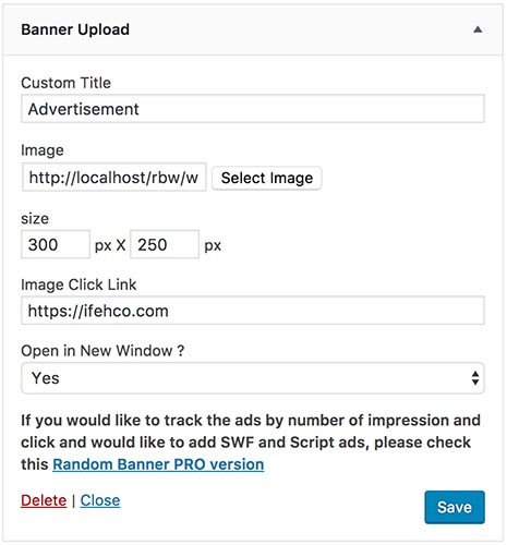 · choose the location where you'd like to place the widget on your site . buffercode - Banner Upload WordPress Plugin