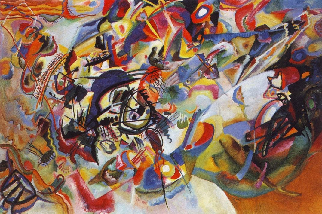 Les 2 Schilderen Op Muziek Zoals Vasily Kandinsky Buiten De Doos
