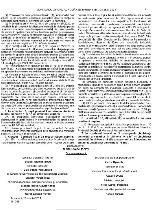 HotÄrarea De Guvern Care Instituie RestricÈii Noi PublicatÄ In Monitorul Oficial Buletin De BucureÈti