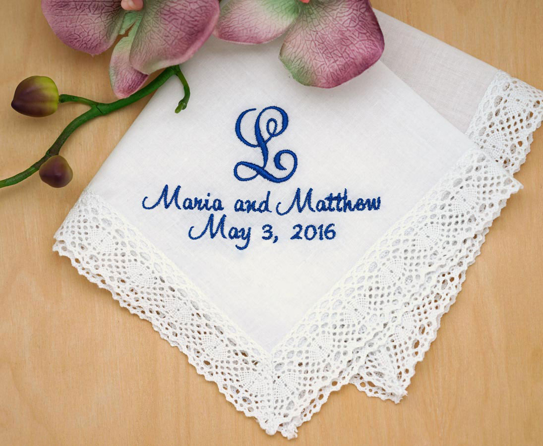 To catch happy tears or . Bumblebee Linens - Wedding Handkerchiefs, Linen Napkins