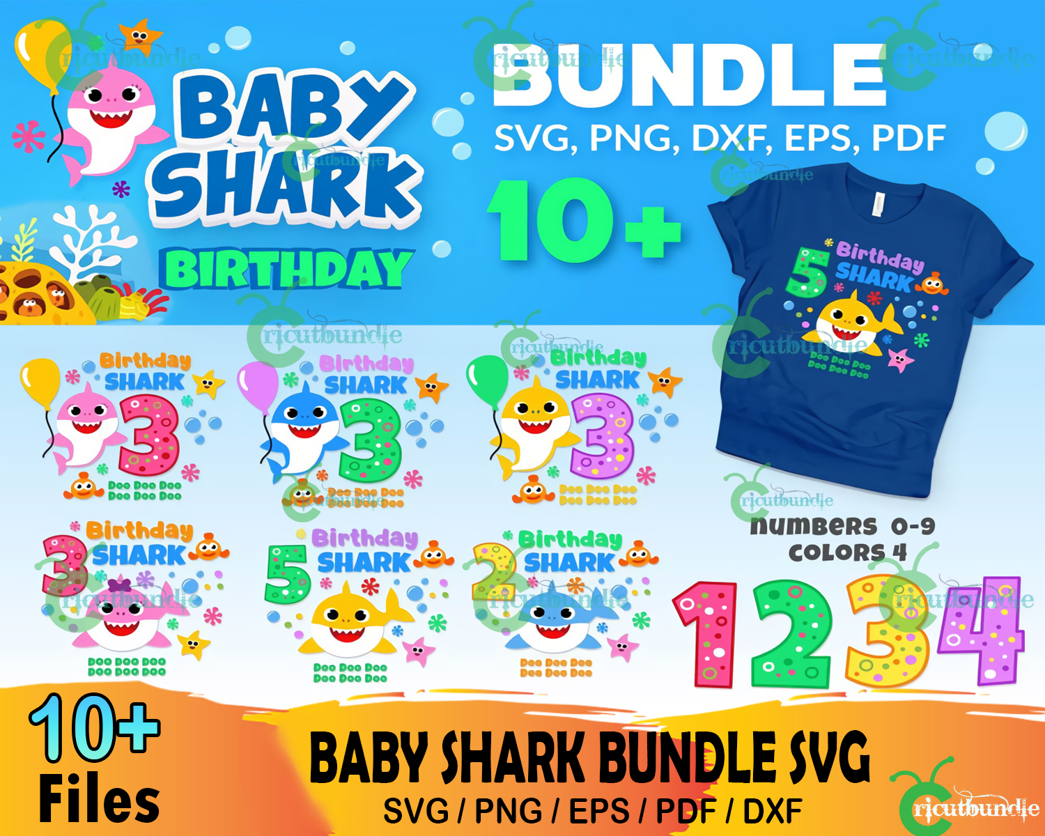 Check out our birthday shark svg selection for the very best in unique or. 10 Baby Shark Birthday Bundle Svg Birthday Svg Baby Shark Themed Bundle88 The Ultimate Bundle For Digital World