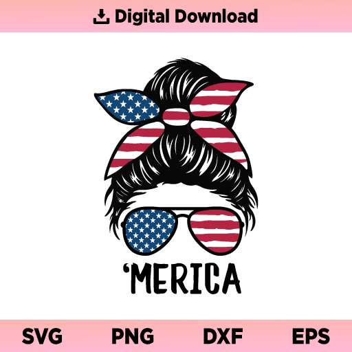 American flag svg free, 4th of july svg, patriotic svg, instant download, silhouette cameo, shirt design, usa flag, free vector files 0804. Usa Mom Bun Svg American Mom Messy Bun Svg Merica Messy Bun Svg American Mom Svg