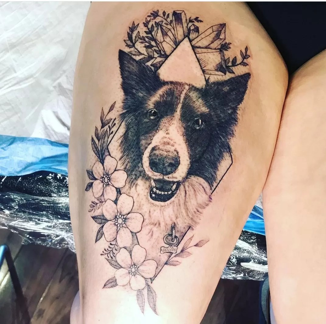 15 Border Collie Tattoo Ideas - Page 2 Of 5 - Buzzsharer.com 1064_x_1071_jpg