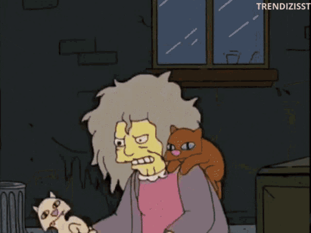 Simpsons Cat Lady Gifs Tenor