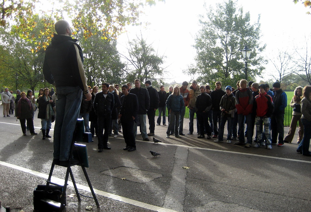 Regulators have banned binance from undertaking any regulated. UK - London - Knightsbridge: Hyde Park - Speaker's Corner