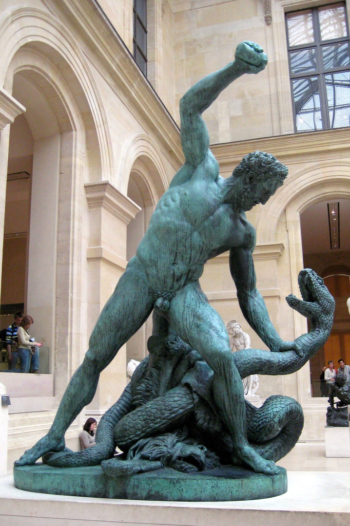 Herakles oder herkules (altgriechisch ἡρακλῆς hēraklḗs, lateinisch hercules) ist ein für seine stärke berühmter griechischer . Paris - MusÃ©e du Louvre - Hercule combattant AchÃ©loÃ¼s mÃ©ta