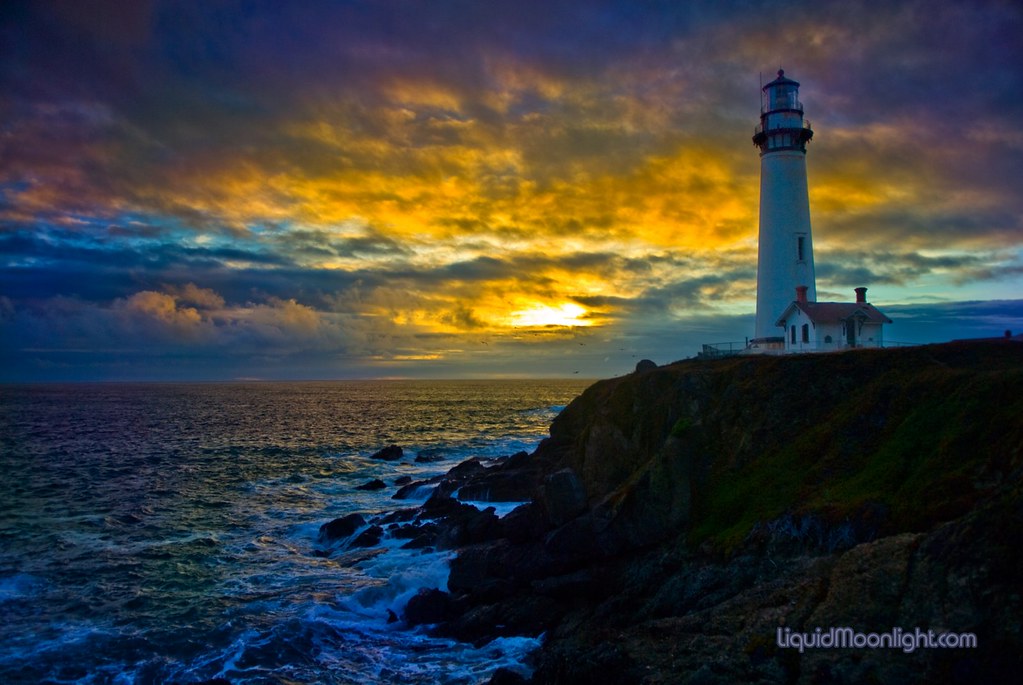 Photo, sketch and paint effects. Pigeon Point Lighthouse at Sunset - A California Lighthousâ¦ | Flickr
