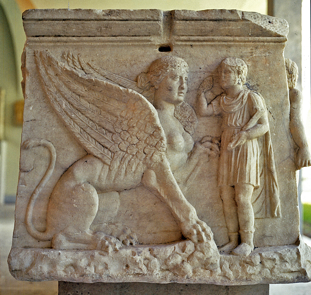 Relief maps depict contours of landmarks and terrain, based on shape and height. Oedipus standing before the Theban Sphinx | Relief with Oediâ¦ | Flickr