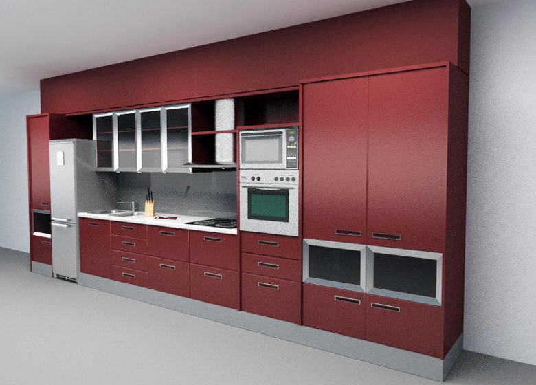 Simple Kitchen Design 3d Model Free C4d Models