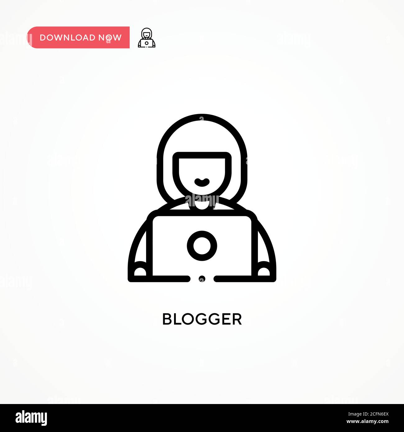 Blogger Vector Icon Modern Simple Flat Vector Illustration For Web Site Or Mobile App Stock Vector Image Art Alamy