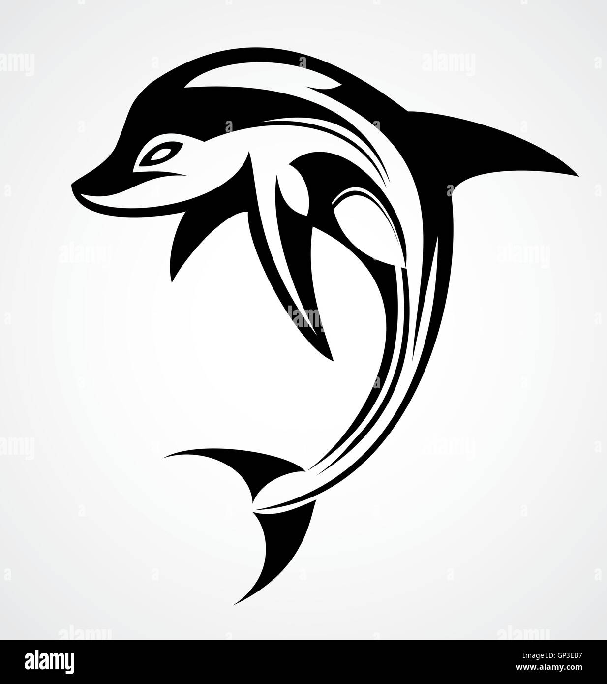 Dolphin Tattoo Design Stock Vector Image & Art - Alamy 1390_x_1234_jpg