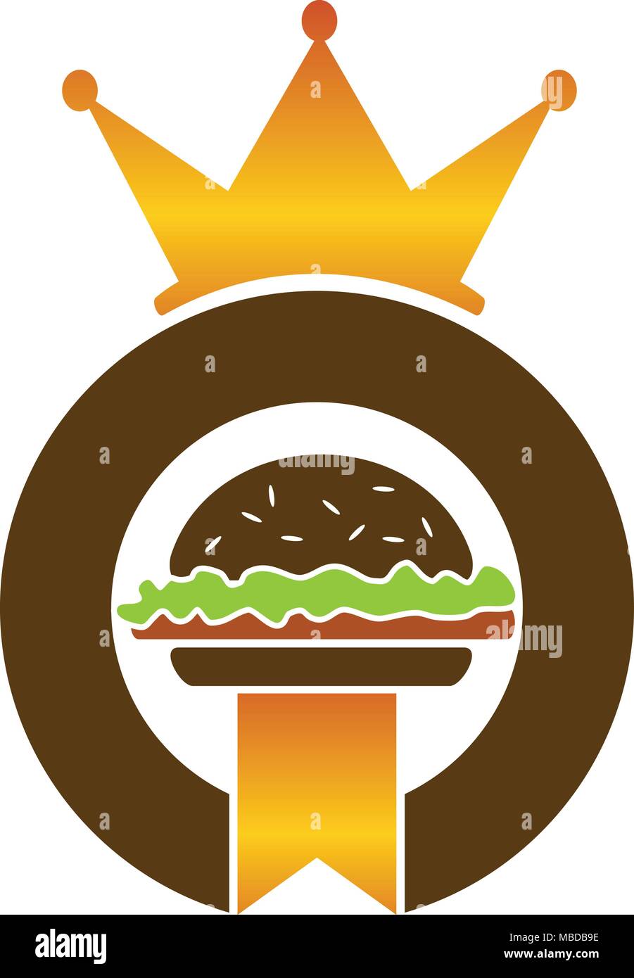 King Burger Logo Design Template Vector Stock Vector Image Art Alamy
