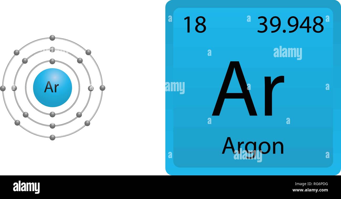 Argon Atom Shell Stock Vector Image Art Alamy
