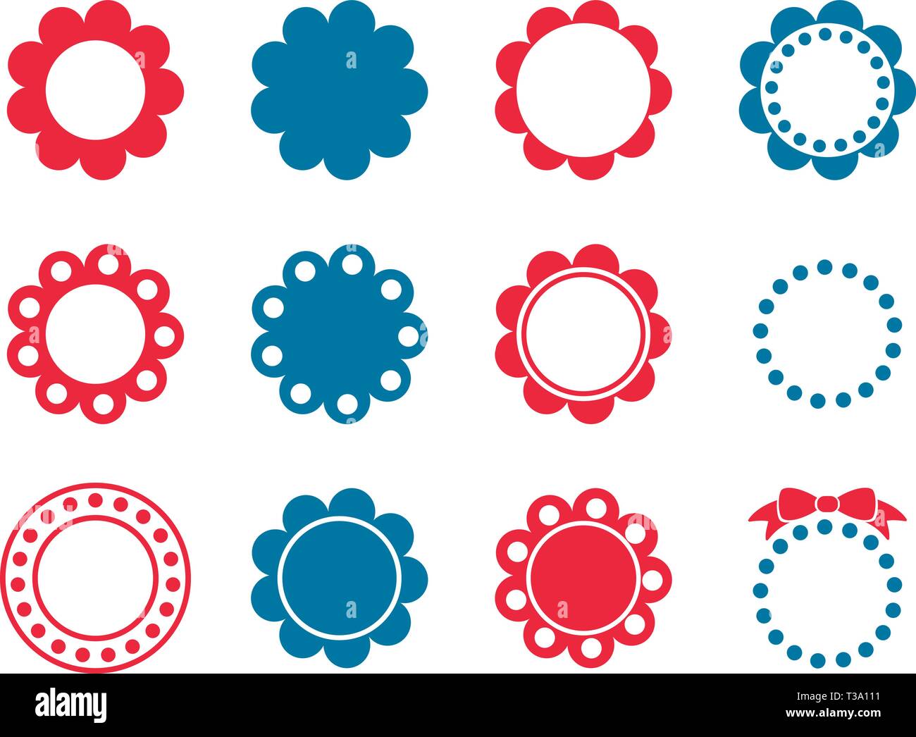 Circle monogram frames svg | monogram svg bundle | circle monogram | monogram frame. Circle Monogram Frames Stock Vector Image Art Alamy