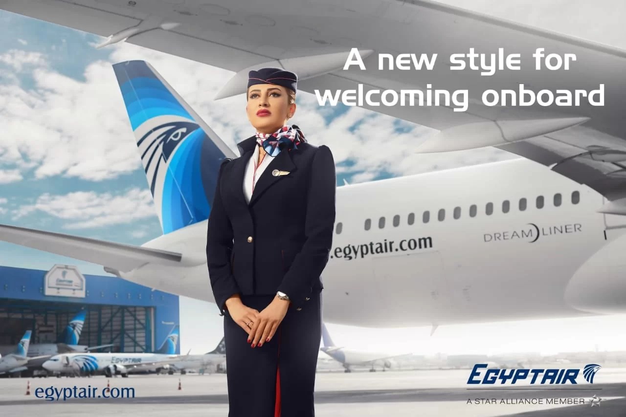 Egyptair deserves credit for its new business class seat, a reverse herringbone configuration that is both attractive and comfortable. EgyptAir reveals new cabin crew uniforms â¢ Cabin Crew 24