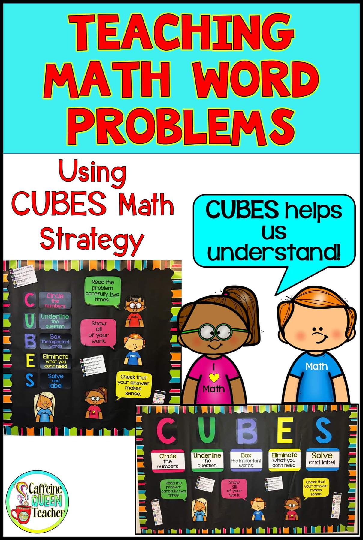 How to Teach Math Word Problems CUBES Math Strategy Caffeine Queen