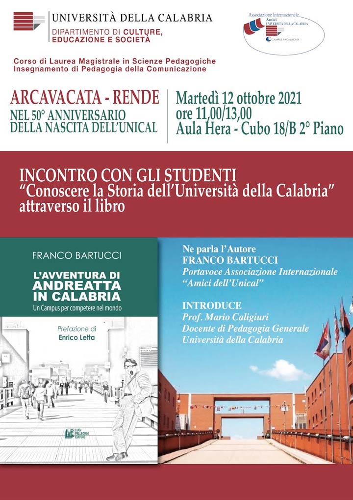 Rende (Cs) - L'evento Conoscere La Storia Dell'unical Con Il Libro "L'avventura Di Andreatta In Calabria" - Calabria.live 1018_x_720_jpg