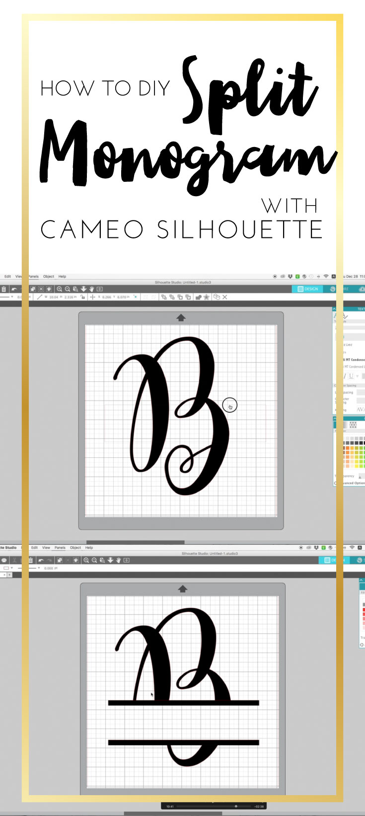 I’ve had my machine for five years now, and i’ve learned a … How To Diy Split Monogram With Cameo Silhouette Studio By C Design